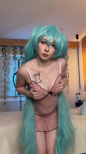 Curvy adult model Miku poses solo in a professional photoshoot
