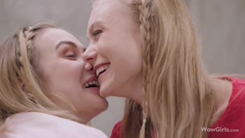 Nancy A Teases Alice Shea in Sultry Blonde-Brunette Lesbian Affair