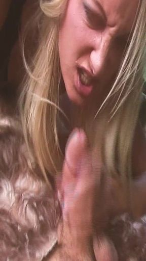 Sex Garden Scene 3 Blonde with a Big Ass in Lingerie Enjoys Two Cocks in a Threesome and a Facial