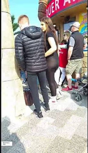 brit chav fat ass leggings