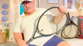 Tennis Daddy has biggest handsfree at end! Incredible