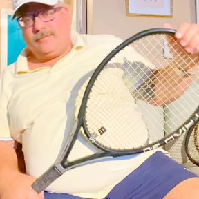 Tennis Daddy has biggest handsfree at end! Incredible