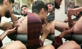 I put a finger in it and make him cum while I suck it