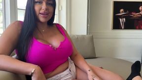 Busty step sis gets drenched with creampie fucking her big tits till cumshot POV