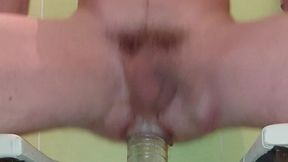 i jump on the bottle, my big dick spins like helicopter blades, after which a male squirt pours out