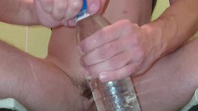 i jump on the bottle, my big dick spins like helicopter blades, after which a male squirt pours out