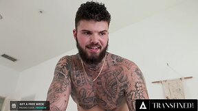Wild Trans Threesome: Erica Cherry, Anal Orgy of Cum-Swapping & Fucking