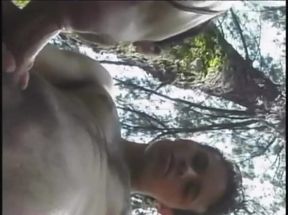 Latina shemale fucked by straight in forest