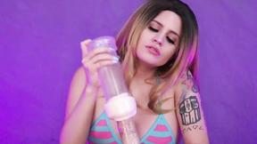 ”Wanking Cock While Reading Off Of Teleprompter”