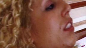 Blonde Ladyboy Lisa Sucks a Latino Cock and Gets Anal Fucked