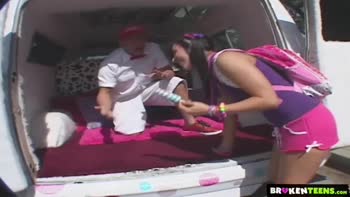Ashli Orion's Sweet Temptation: Icecream Man Delivers Long Popsicle Treat