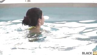 BLACK4K. Thin dark haired not shy to be penetrated with coachs bbc