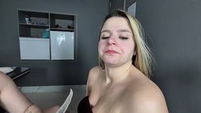 Making my fake friend smell my foot odor - By Orange Girl - Clip 2