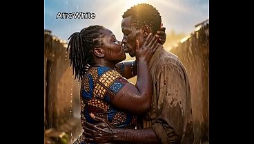 Poor farmer's dark, sexy ebony wife gets fucked by huge cock in the farm land