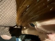 トイレでオナニー中に撮影者が勃ってしまったのでフェラしちゃいました/オナニー/フェラ/素人/日本人/カップル/陰毛