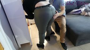 she rubbing her huge ass on my cock, i can t resist fucking her huge ass!