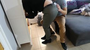 she rubbing her huge ass on my cock, i can t resist fucking her huge ass!
