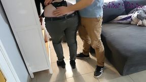 she rubbing her huge ass on my cock, i can t resist fucking her huge ass!