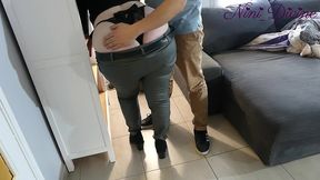 she rubbing her huge ass on my cock, i can t resist fucking her huge ass!