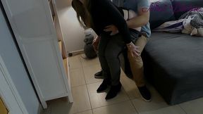 she rubbing her huge ass on my cock, i can t resist fucking her huge ass!