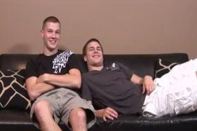 legitimate age teen Gargles Hetero boys Free-for-all queer Jimmy And Chad Stood Next