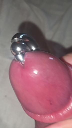 Playing and cumming with my big pumped dick