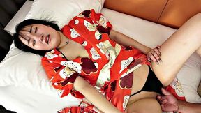 Hana Kawamura is in a threesome sucking and fucking two men