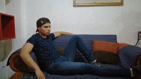 Muscle Stud Andre Gets His Feet Licked & Worshipped For The First Time. He Gets So Aroused Of It That He Starts Jerking-Off. Watch The Boy Playing With His Boner While Getting His Gorgeous Soles Licked!