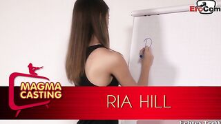 Young beginner Ria Hill does 1 anal casting