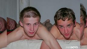 Two cute skinny boys doing striptease pic compilation