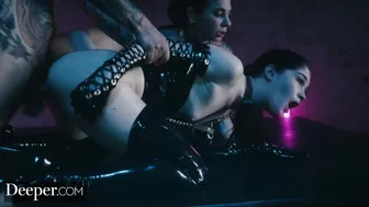 Joanna Dominates Evelyn in a Deeper BDSM FFM Threesome with Aidra Fox