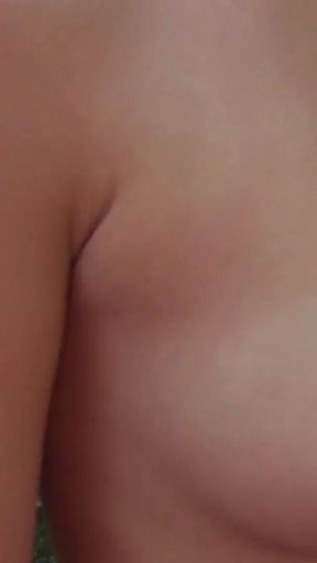 Thrilling moment from &quot;Horny sluts have lick session naked on the lawn outdoors&quot;
