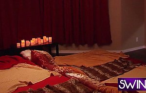 Horny swingers are having softcore sex inside this lusty mansion