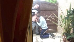 Real policeman suck cock and fucked by twink outdoor