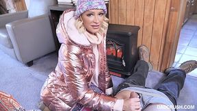 Emma Hix's sexy winter holidays with stepfather's fat cock - POV