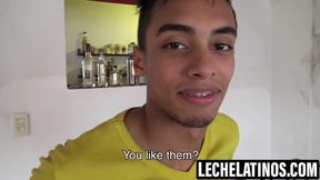LecheLatinos.com - Venezuelan cutie Nicolas sucks two cocks