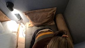 POV Wearing Woolen Turtleneck and Ass Cumshot at the Hotel &mdash;  Cute Amateur Naemyia