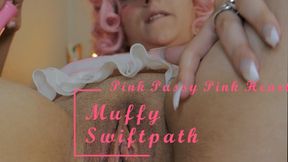 Pink Heart Pink Pussy Glass Dildo Masturbation