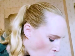 MILF blonde live toys webcam show in shower