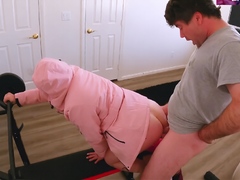 Ski bunny stepmom fucks stepson because she forgot to buy