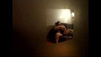 BBW caught playing with her big tits and pussy (Voyuer)