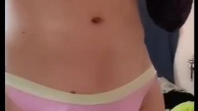 Compilation of favourite teases: inflatable butt plug, pink panties, and wet panty removal