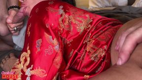 Unfaithful Bride with a Giant Clitoris in a Very Naughty Threesome