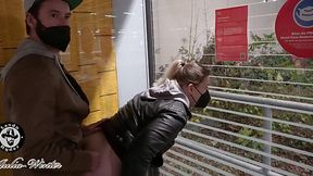 Guy picked German slut with big ass and fucked her hole in public