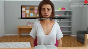 Animated 3D babe moans while getting caught on MILF webcam