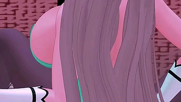 Ichinose Asuna Cowgirl Sex Dance Hentai Blue Archive Bunnygirl Bigboobs Creampie MMD 3D Clear Blue Clothes