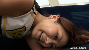 Horny Asian Cheerleader Runa Gets Fingered and Shows Off Big Ass and Tits UNCENSORED