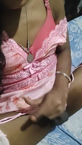Indian sissy Cumming and eating own milk