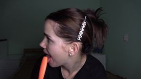 Anna Gives a Hot Blowjob and Sucks Various Objects