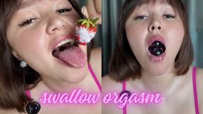 Swallow orgasm mouth